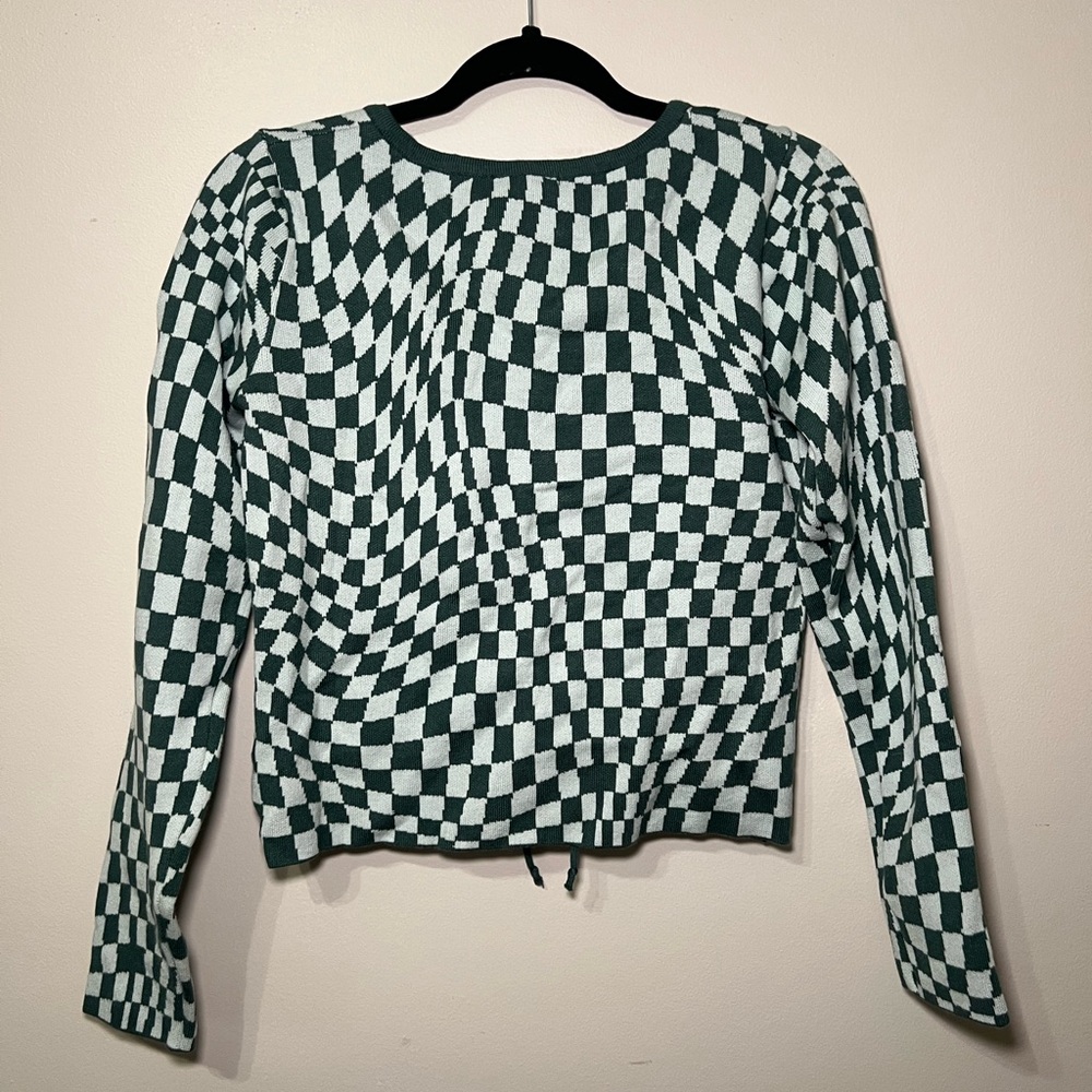 Forever 21 Green Checkered Blouse - Picture 3 of 3